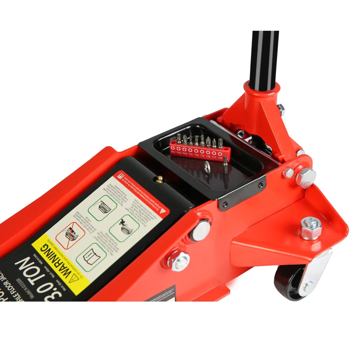 Seizeen Low Profile 3 Ton 6600 lbs Trolley Jack With Dual Lift Pump - Red