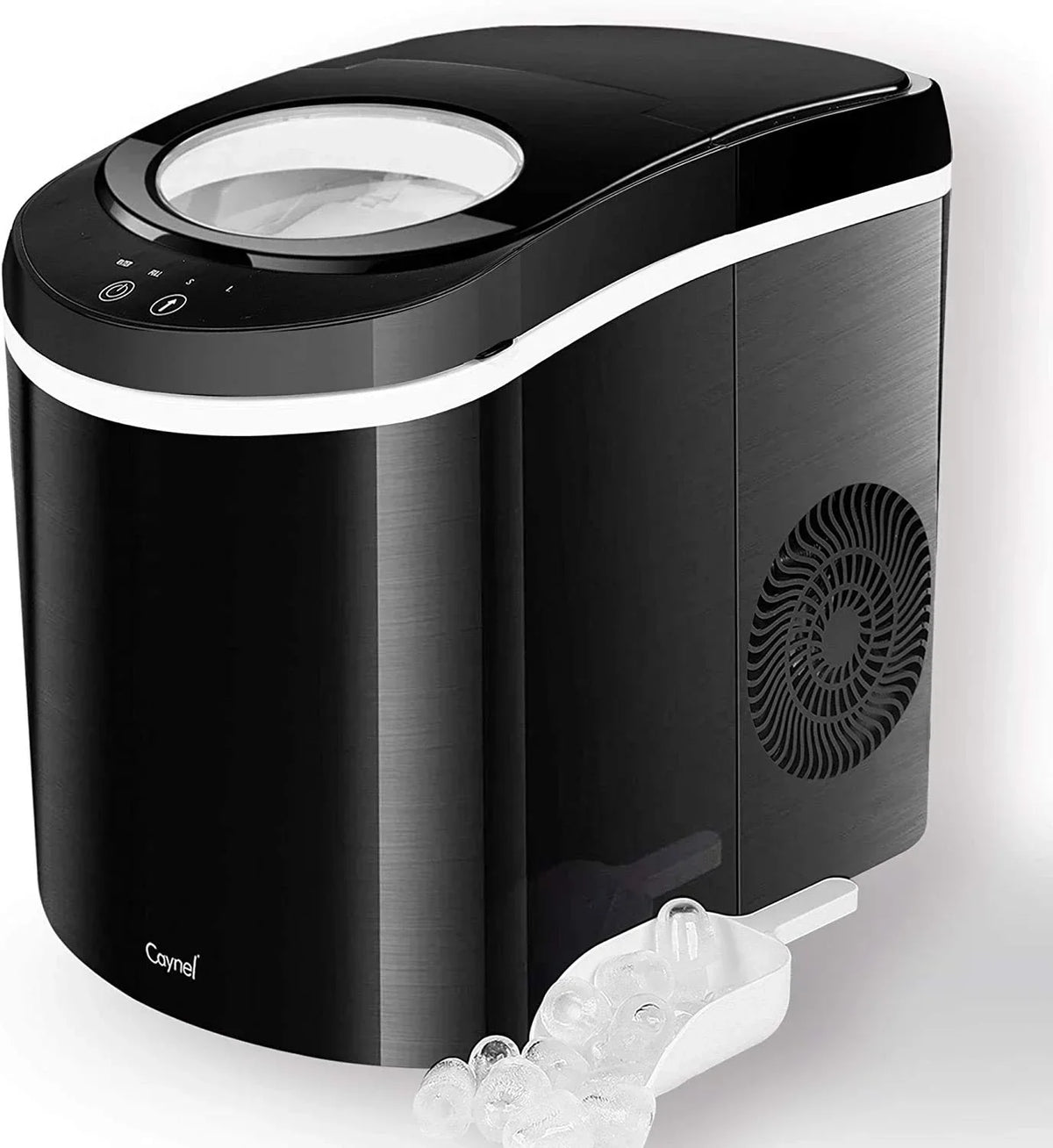 Caynel Portable Ice Maker, 26 lbs/24 Hrs, 2 Ice Sizes, 2-Liter/68 oz Water Reservoir