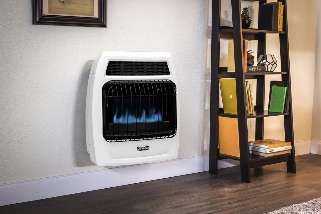 Dyna-Glo Liquid Propane Blue Flame Vent-Free Thermostatic Wall Heater, 20,000 BTU - BFSS20LPT-4P