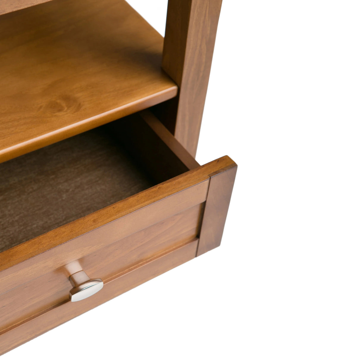 Solid Wood Rectangle End Table With Drawer And Shelf, 18.1in D x 20in W x 19.5in H - Norfolk