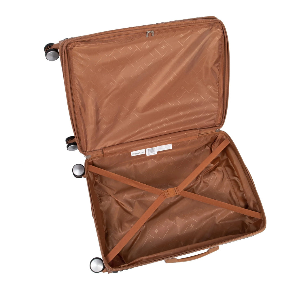 it luggage Hardside Expandable Checked Spinner Luggage 31 inch, Gray - Replicating