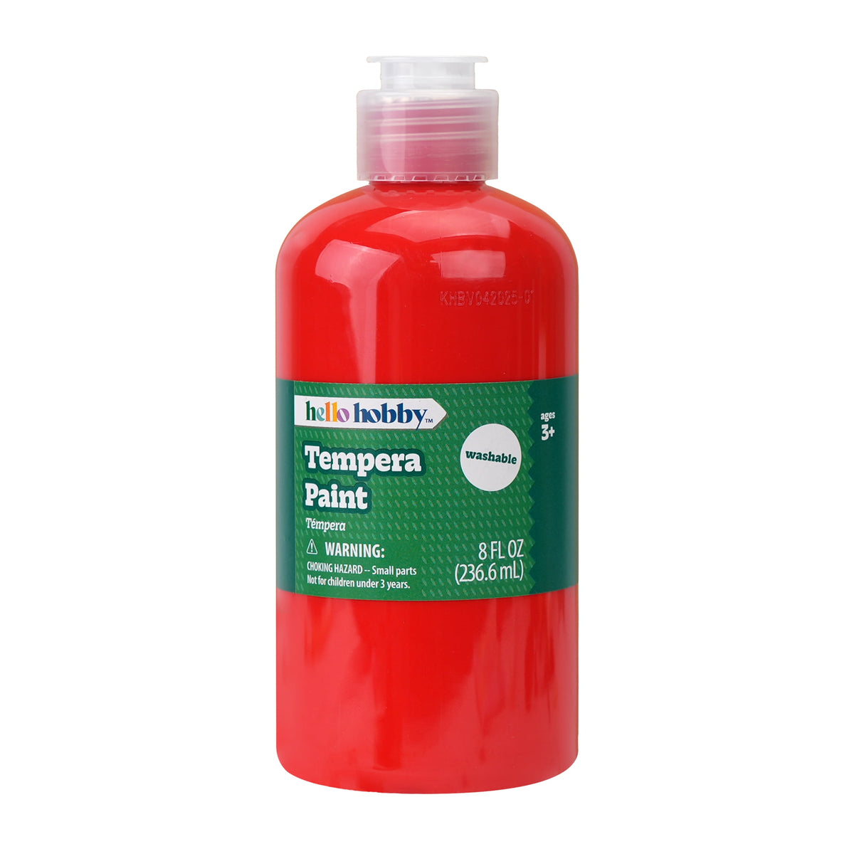 Hello Hobby 8 fl oz White Tempera Paint, Washable Craft Paint for Kids, Teachers, and School Projects