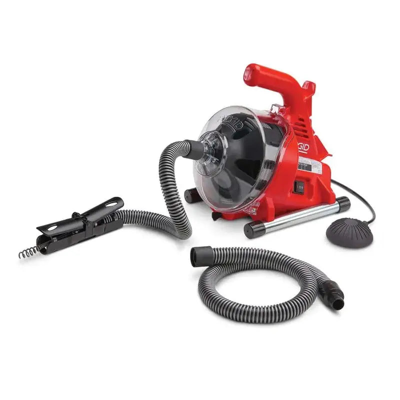 RIDGID PowerClear Drain Cleaning Machine Kit, 120V, 30 ft Inner Core Cable - 55808