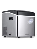Newair Portable Countertop Ice Maker, 50 lb Daily, 12 Cubes in Under 7 Minutes, 3 Ice Sizes, Stainless Steel