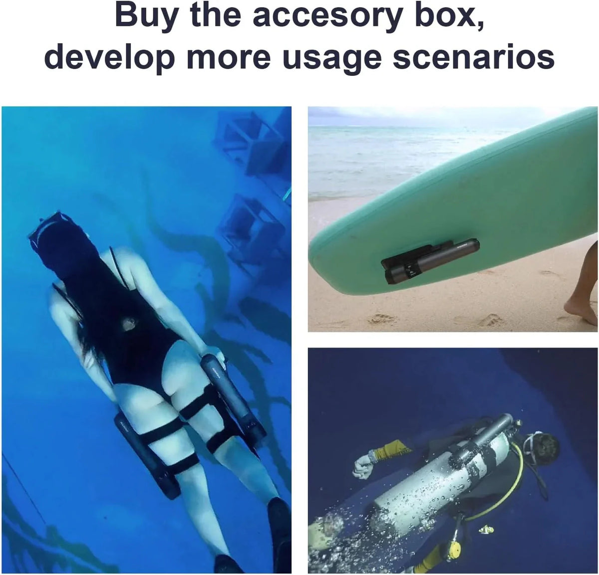 Waydoo Subnado Underwater Scooter 2-Pack With Twin Engine Handle Bracket - Subnado