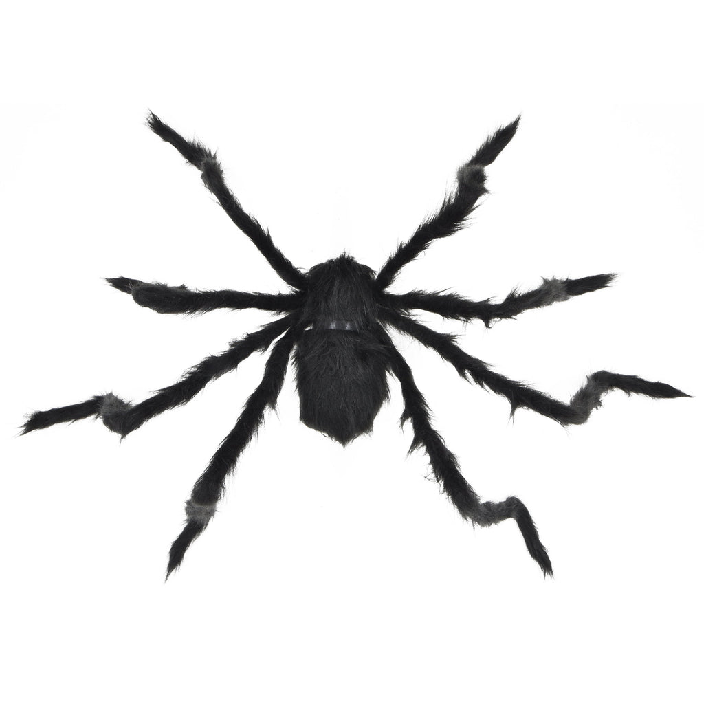 Furry Spider Decoration, Black, 50", Halloween by Way To Celebrate