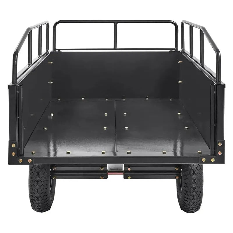 Steel ATV Utility Dump Trailer, 750 lb Capacity, 15 cu ft, Removable Sides