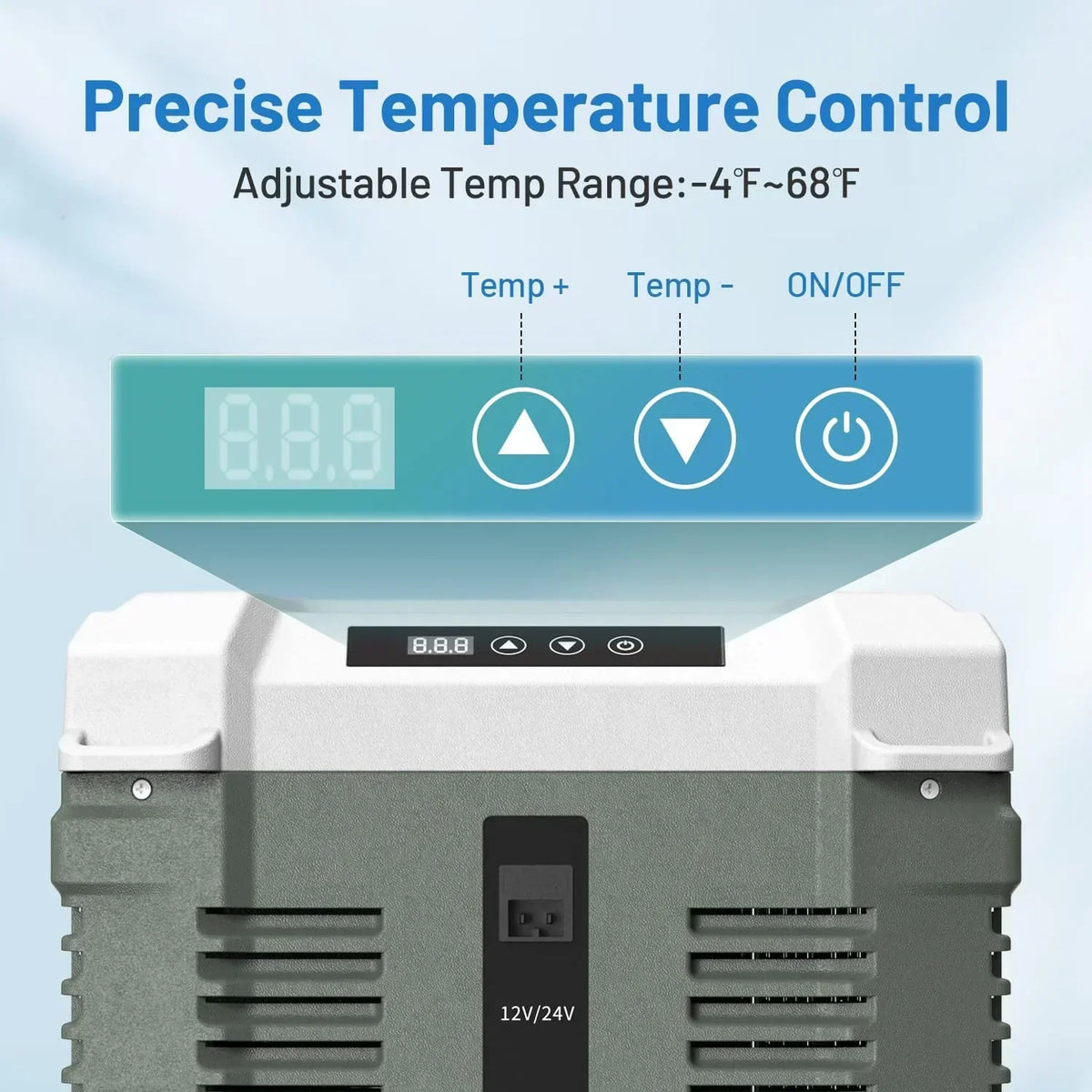 Alpicool 12V Car Refrigerator 10 Quart Portable Fridge 12/24V
