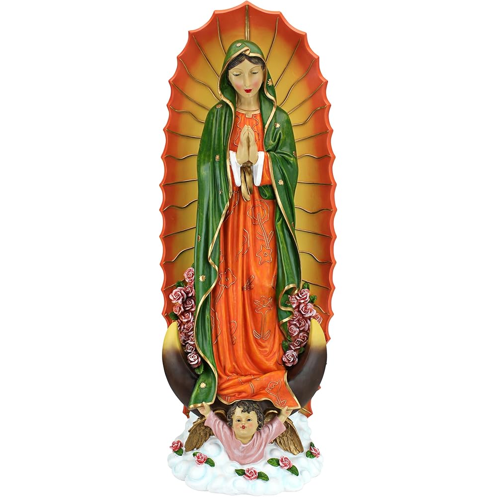 Design Toscano Virgin Of Guadalupe Full Color Garden Statue 33-Inch