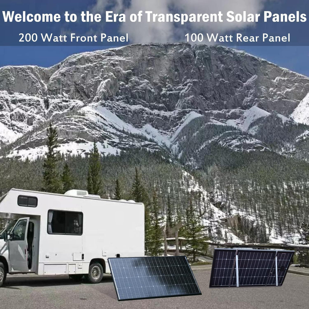 JJN Bifacial Solar Panels, 2 Pcs 200W, 12V, 16BB N-Type - 400W