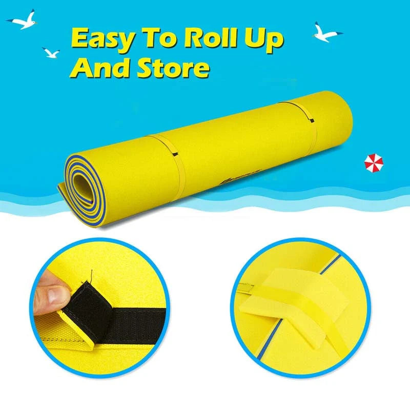 Floating Water Pad, 9 x 6 ft, 3-Layer XPE Foam