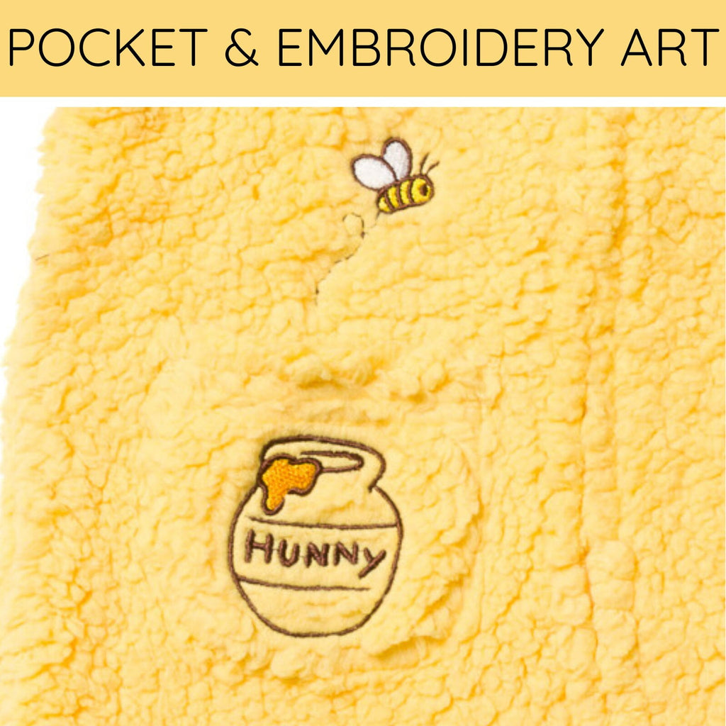 Disney Winnie the Pooh Baby Boy or Girl Cosplay Fleece Hooded Jumpsuit Yellow