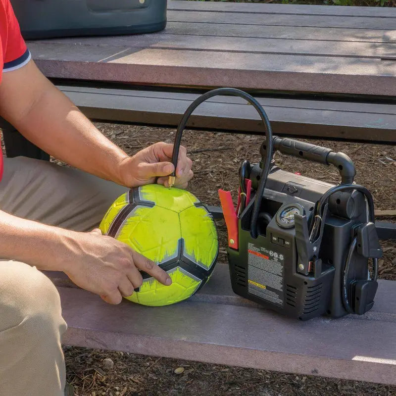 VECTOR Car Jump Starter 800A With 120 PSI Compressor And USB Ports - J7CV
