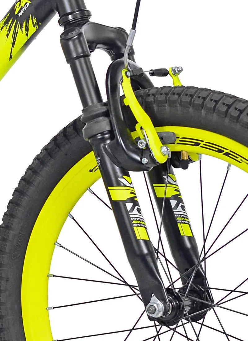 BCA Genesis 20 in Savage Boy's Mountain Bike, Yellow/Black, Aluminum Frame, 7-Speed Shimano - 82052