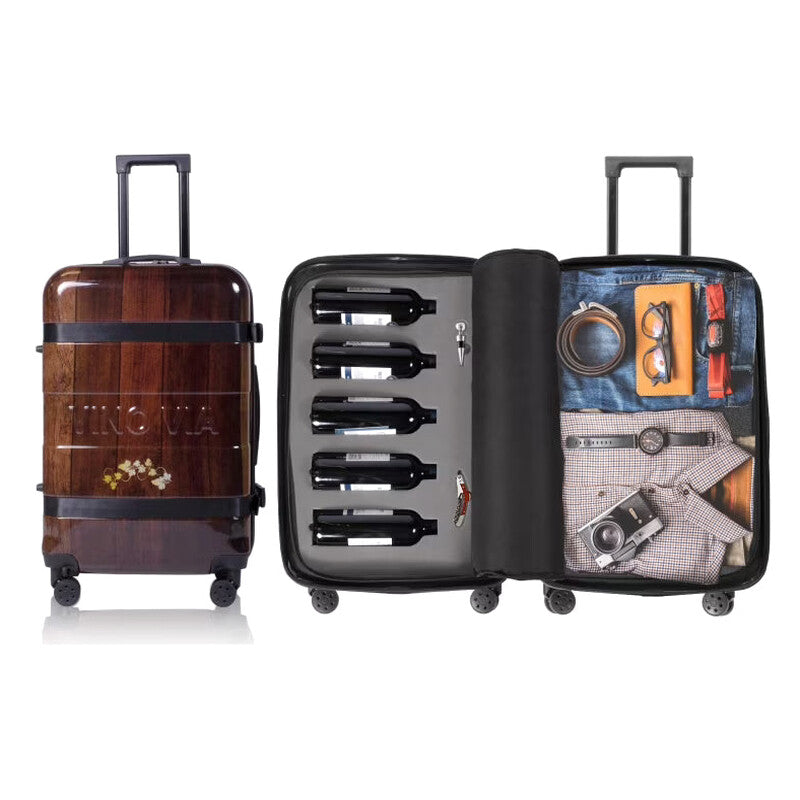 Vino Via 10-Bottle Wine Luggage With TSA Lock And Anti-Theft Zippers