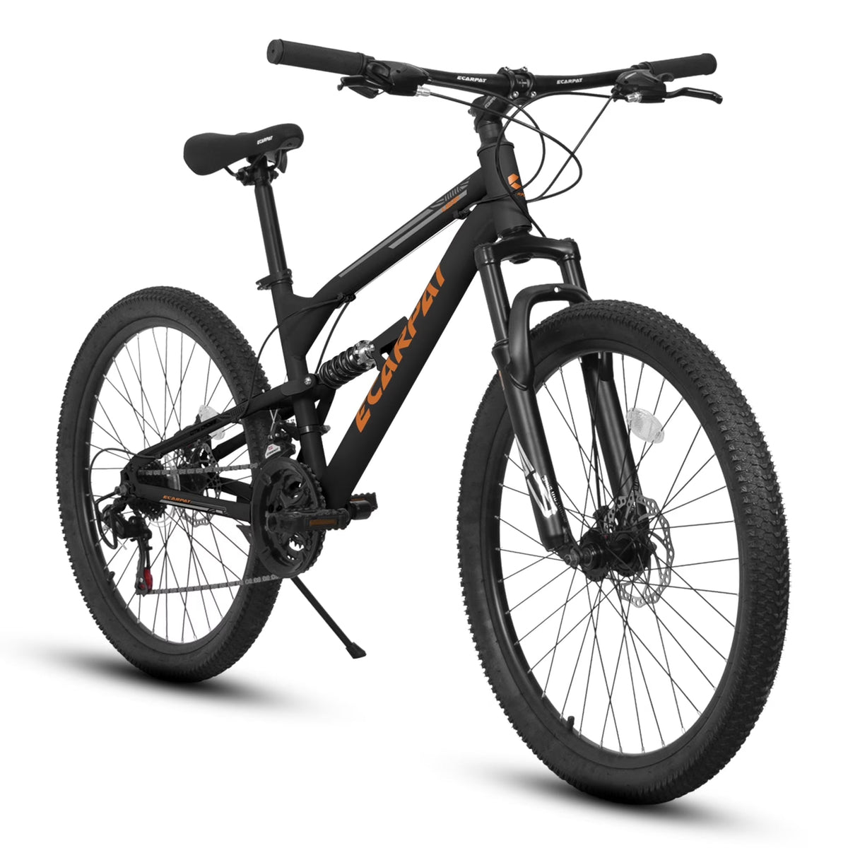 26 Inch Full-Suspension Mountain Bike, 21-Speed, 26x16 Inch Carbon Steel Frame