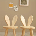 Ecoboom Wooden Rabbit Ears Stools, 2pcs - Rubber Wood