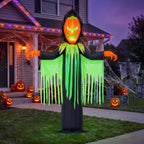 Inferno Pumpkin Reaper Airblown Yard Inflatable, Orange/Green/Black, 20', Halloween by Way To Celebrate