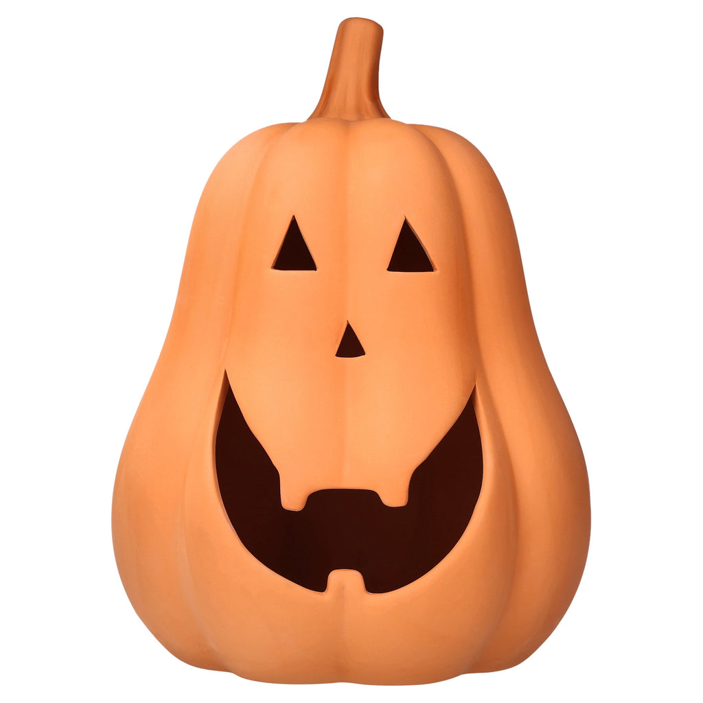 Jack-o'-Lantern Decoration, Terracotta, 13.5", Halloween by Way To Celebrate