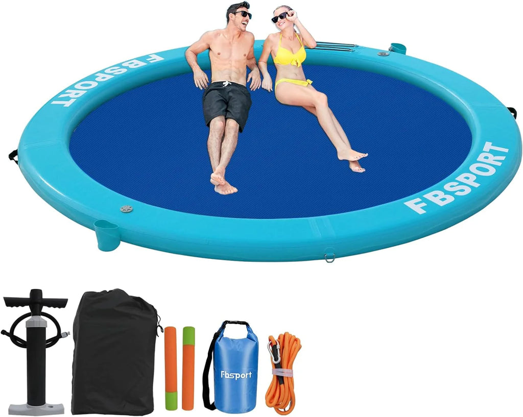 FBSPORT 8ft Inflatable Water Hammock Floating Platform