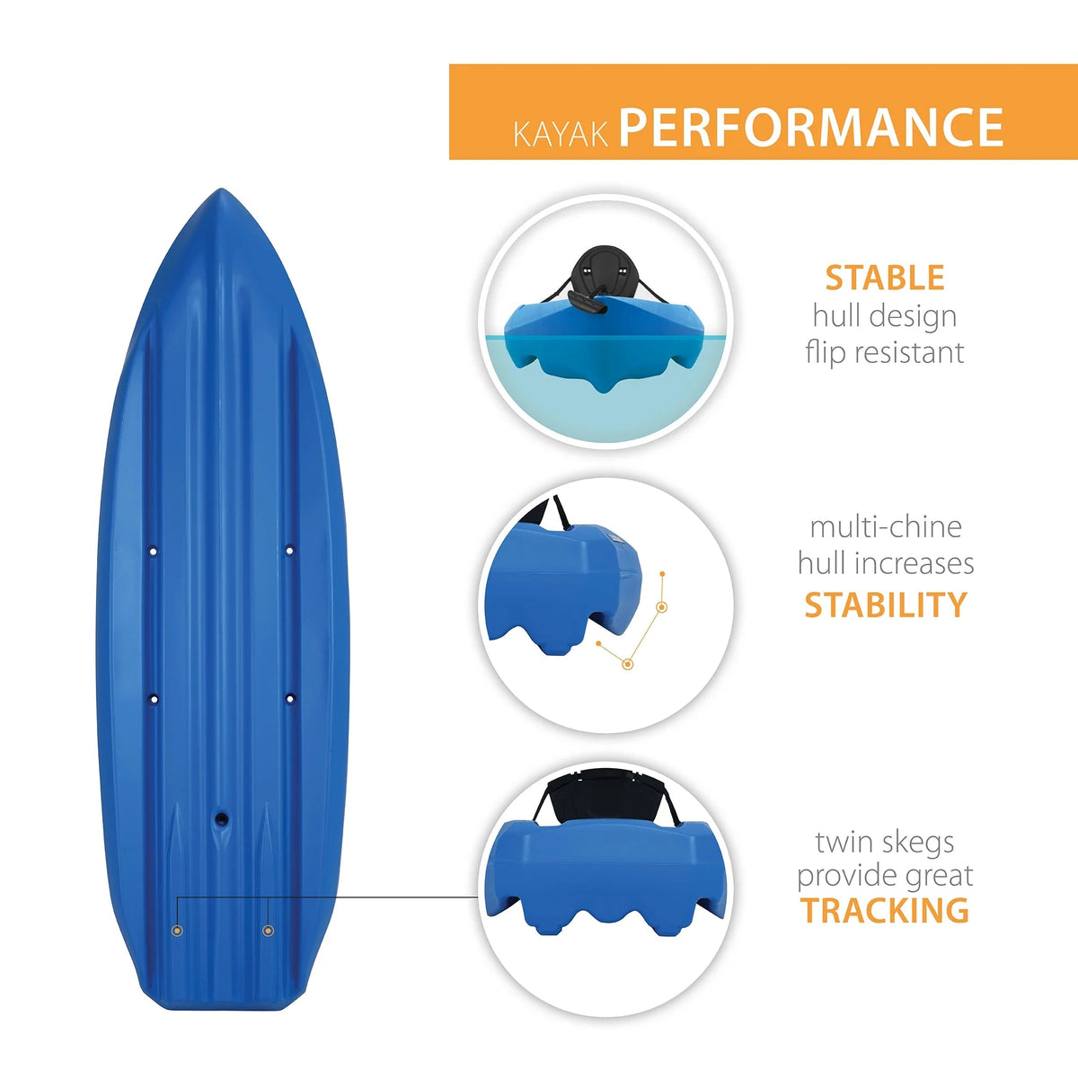 Lifetime Sit-On-Top Kayak 8 ft Blue HDPE - 90112