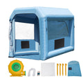 KFFKFF Portable Inflatable Spray Shelter 9.8 x 8.2 x 8.2 ft With 550 W Blower And Filtration System - GZYJXKF03