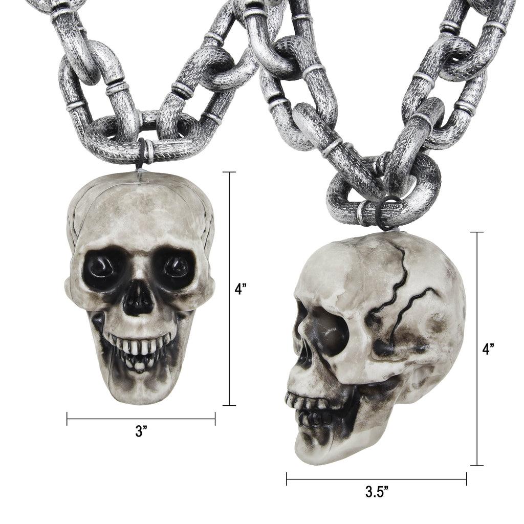 Skull Chain Decoration, Silver, 6', Halloween by Way To Celebrate