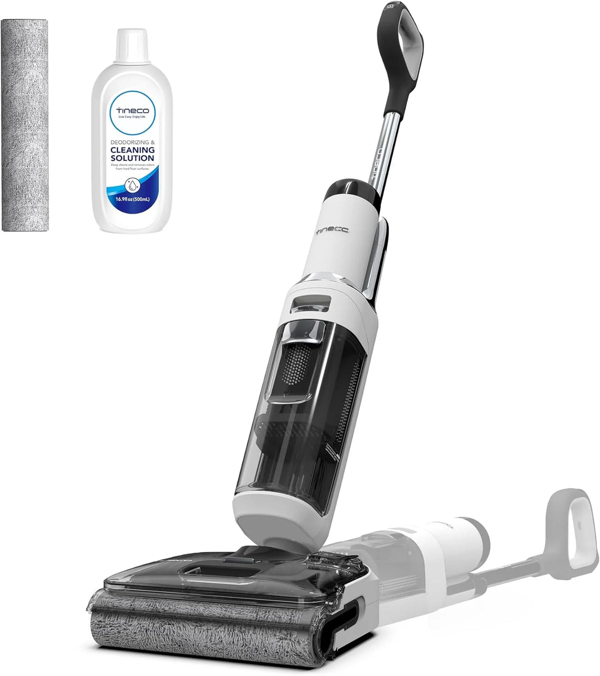 Tineco Floor One Stretch S6 Cordless Wet Dry Vacuum Mop, 0.8 Liters, Black & White - Floor-One-Stretch-S6