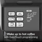 Programmable Thermal Coffee Maker, Single Serve And Full Pot, Pods Or Grounds, Black And Stainless