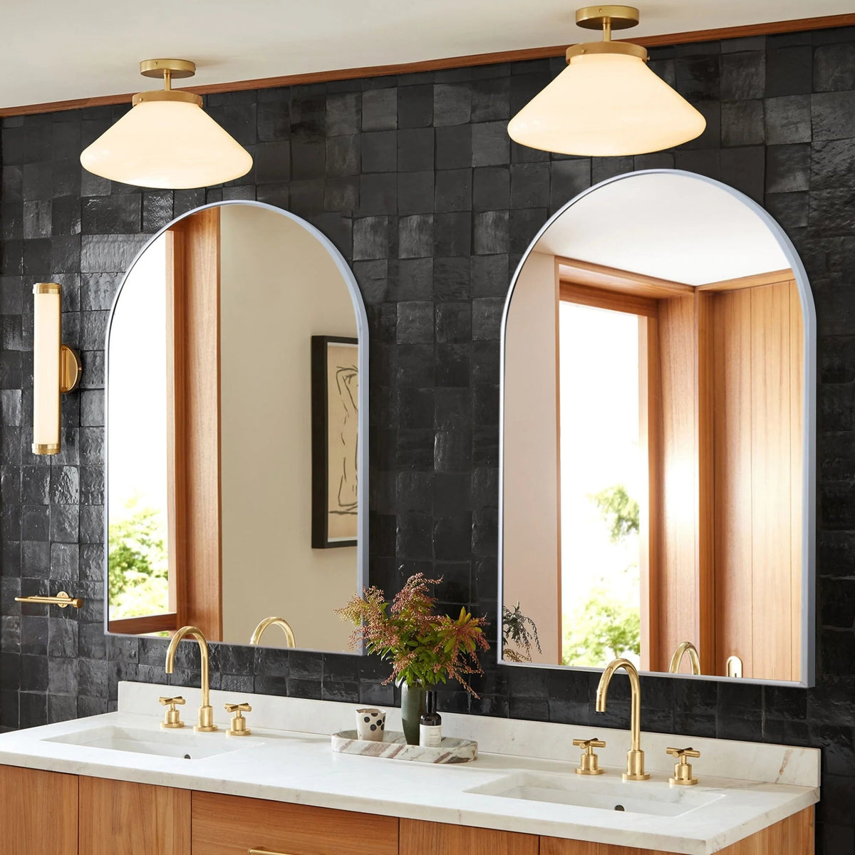 Arched Bathroom Vanity Mirrors, 2 Pack, 36x24 Inch