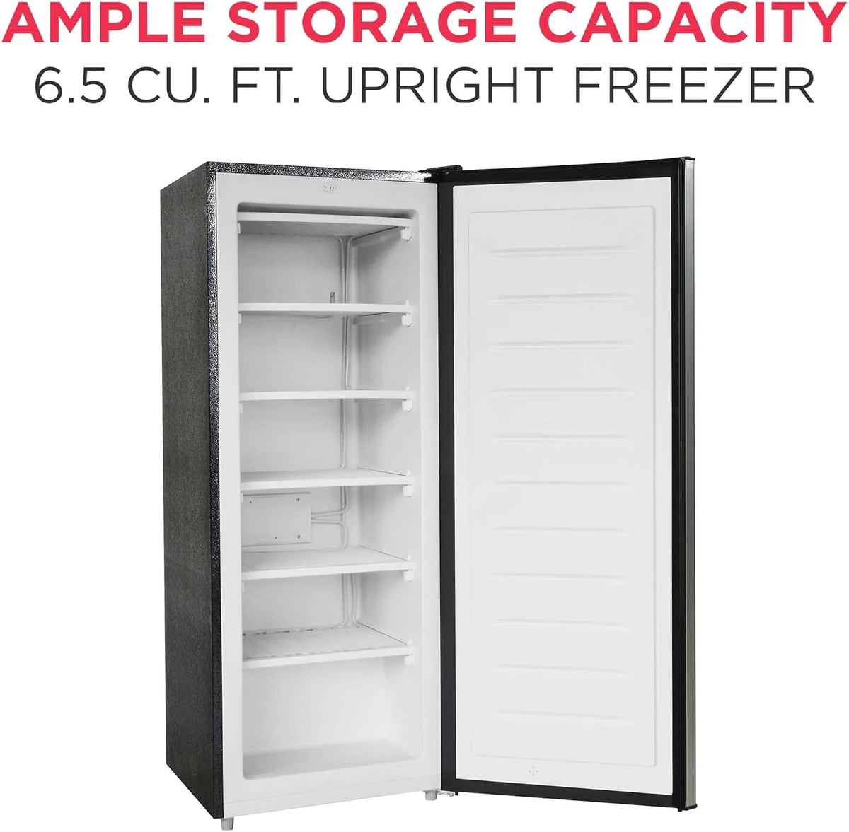 Frigidaire Upright Freezer, 6.5 cu. ft., Silver, 21in D x 23in W x 56in H - EFRF696-AMZ