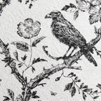 My Texas House Halloween Raven Toile Decorative Pillow, Ivory and Black, 20" x 20"