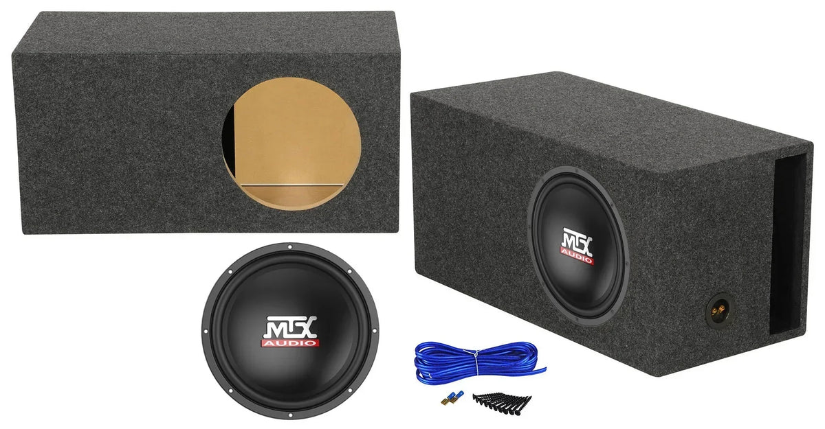 MTX Terminator TN12-04 12" 400 Watt Car Audio Subwoofer With Rockville RBS12 Vented Enclosure