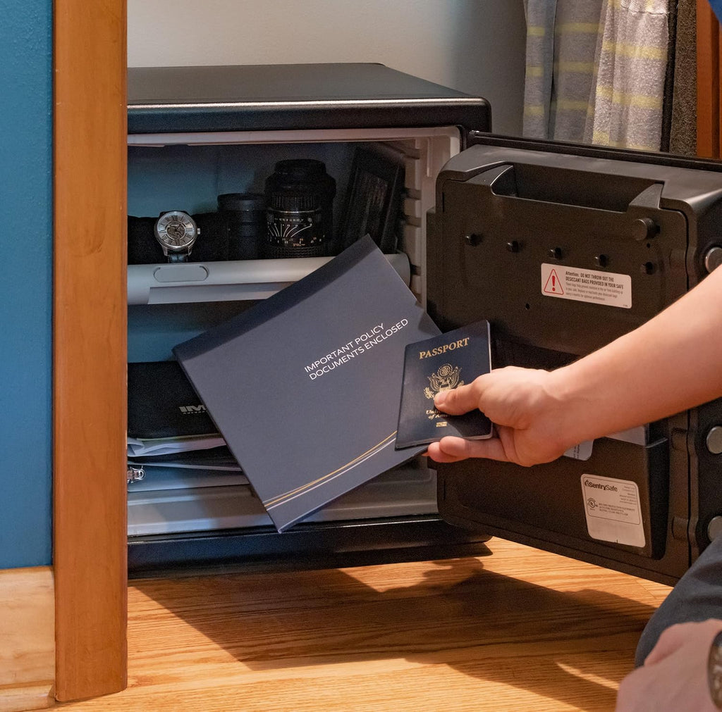 1.23 Cu Ft Waterproof And Fireproof Digital Safe Box - Alloy Steel