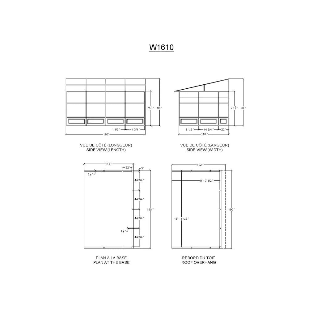 Gazebo Penguin Wall-Mounted Gazebo, 10 x 12, Aluminum Frame With UV Protection - Florence