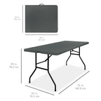 Best Choice Products 6ft Plastic Folding Table, 72in x 30in x 30in, White