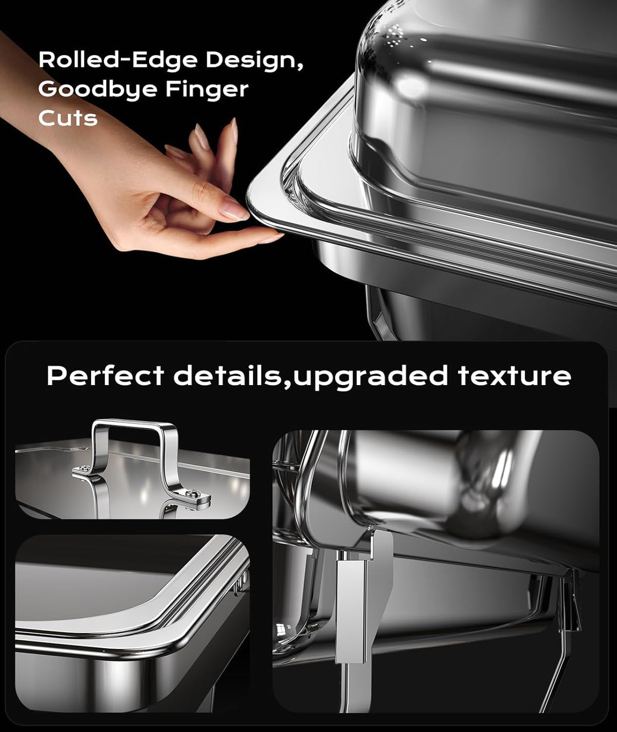9QT Chafing Dishes For Buffet, 4-Pack