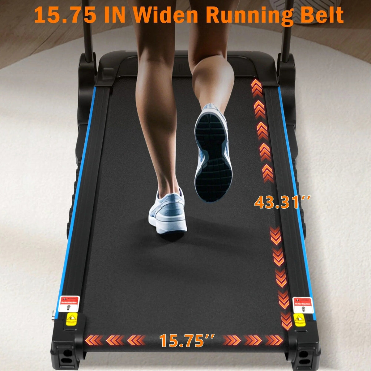 VLDTDRDI Folding Treadmill 500 LBS 3.5 HP 10 MPH With Incline