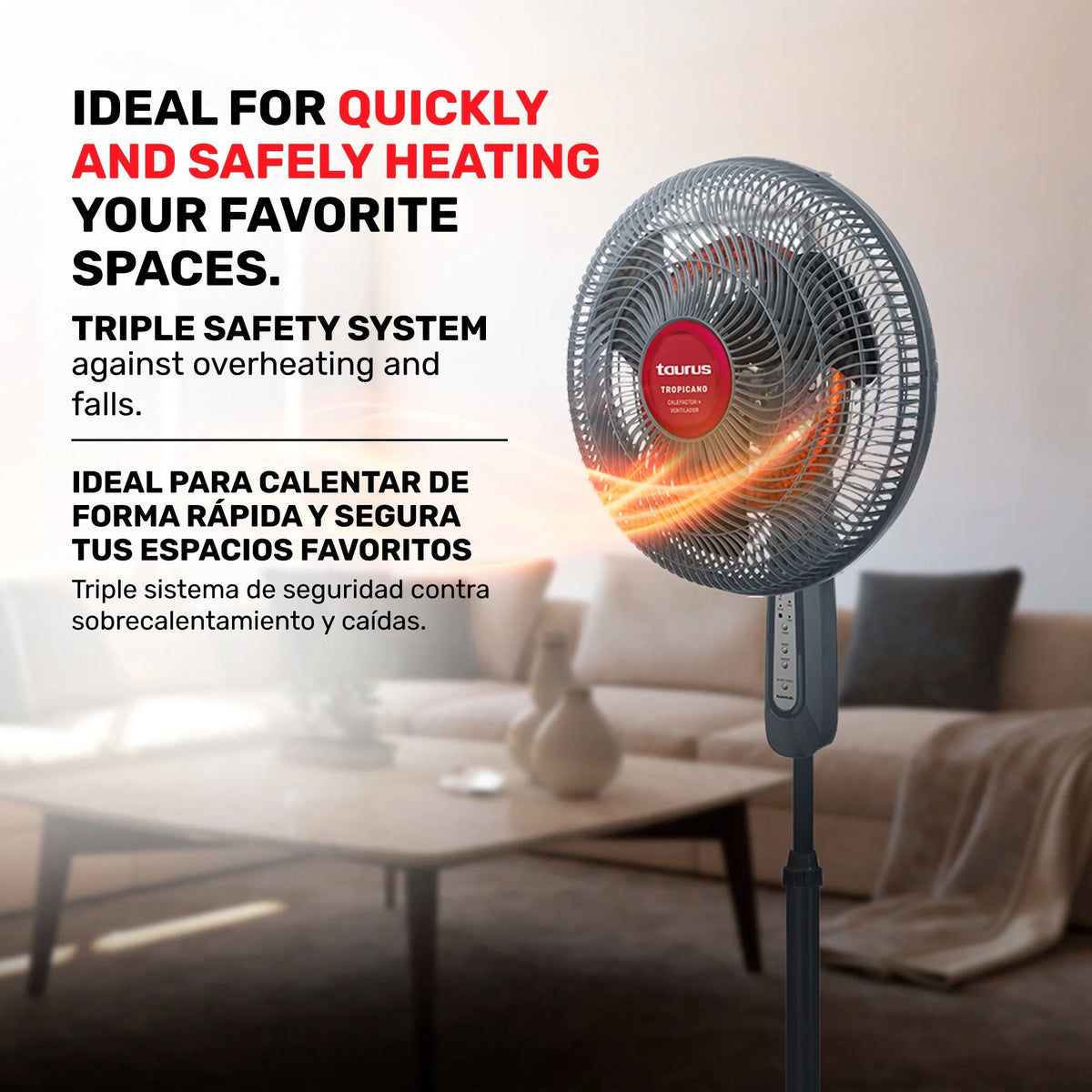 Taurus Tropicano 2-in-1 Fan And Space Heater - Tropicano