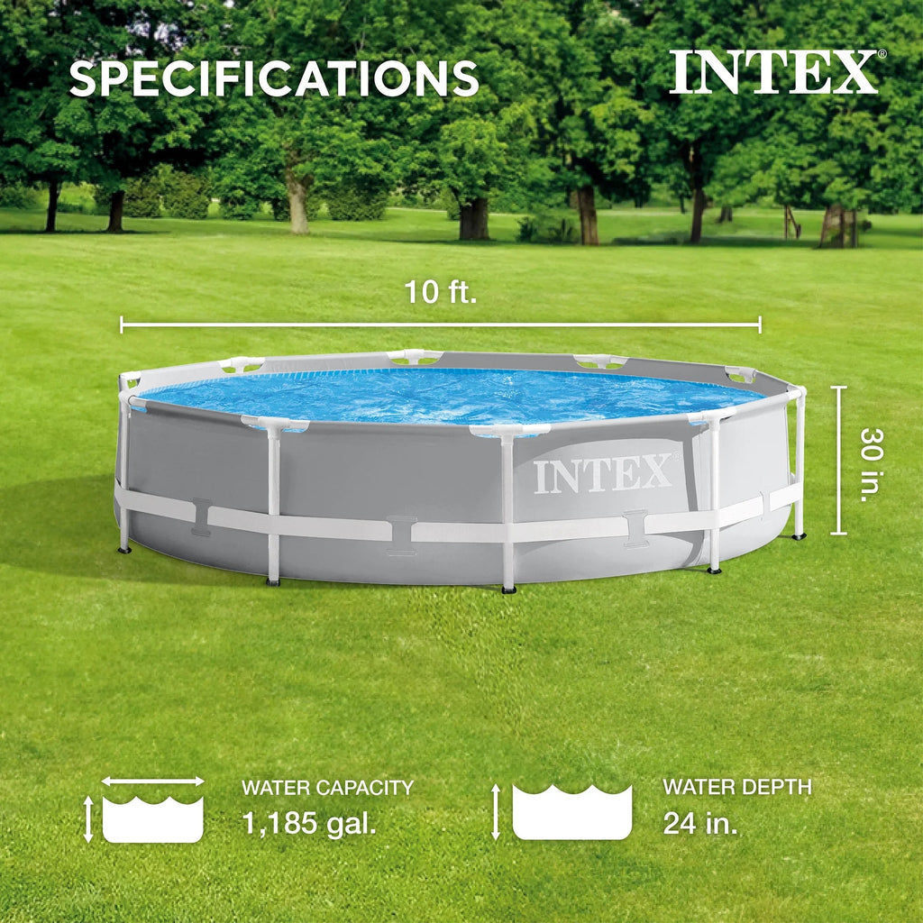 Intex Prism Frame Above Ground Swimming Pool 14ft x 42in With Pump - 26719EH