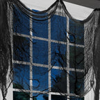 Creepy Gauze Fabric, Black, 65" x 84", Halloween by Way To Celebrate