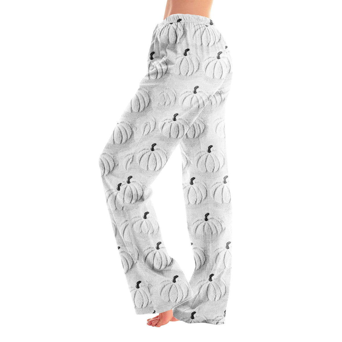 Hearthz Halloween Flannel Pajama Pants Women Plush Fuzzy Pajama Pants for Women Plaid Warm Cozy Pj Bottoms Lounge Pants Flannel Pants for Women