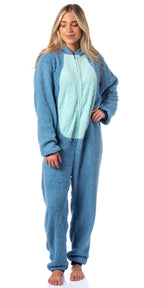 Disney Lilo And Stitch Adult Unisex Stitch Costume Sherpa Fleece One Piece Pajama Union Suit