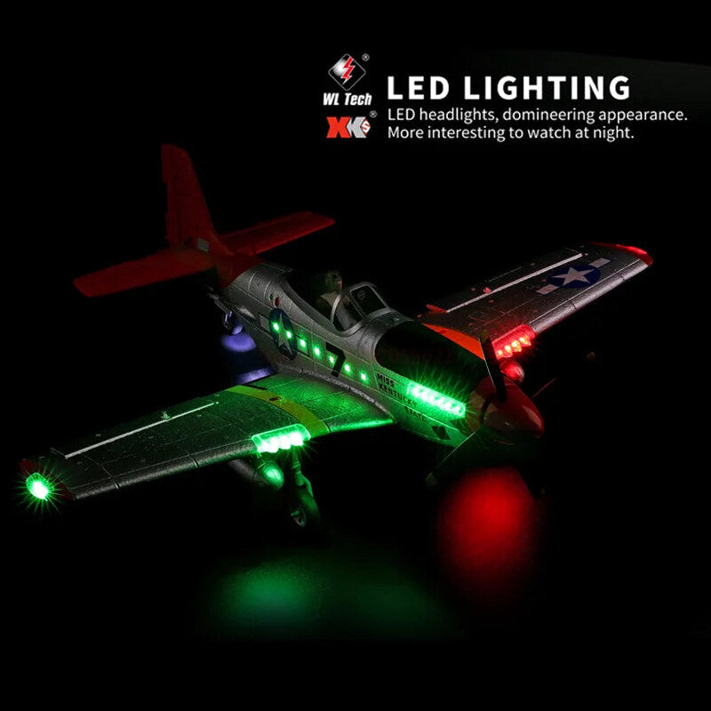 RC Plane 2.4G 4CH 3D6G P51 Fighter 56CM x 49CM - A280