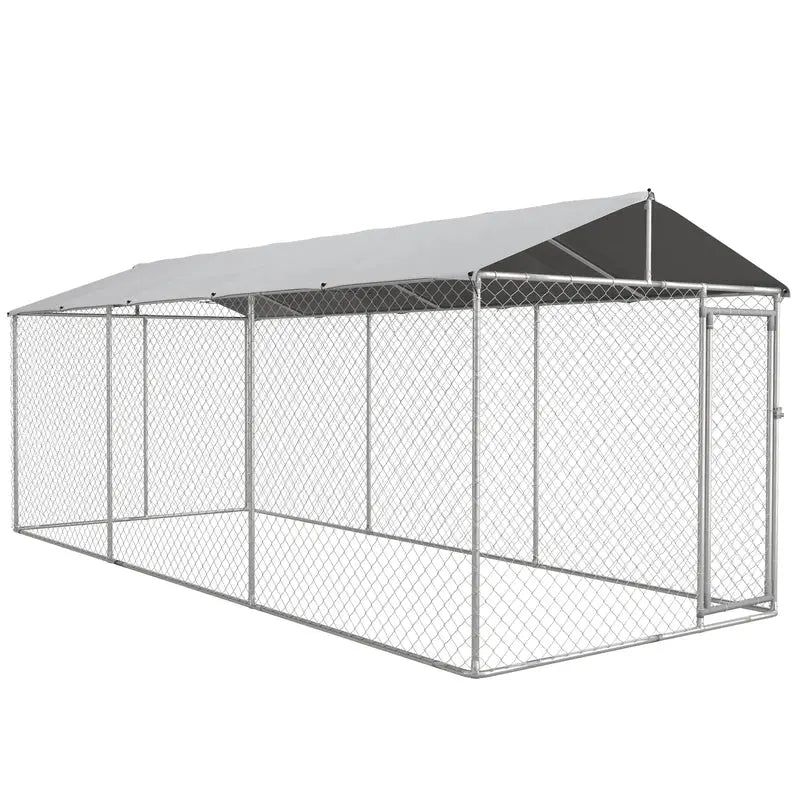 PawHut Outdoor Dog Kennel With Waterproof Roof, 19.7 x 7.5 x 7.5 in