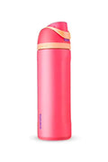 Owala FreeSip Stainless Steel Water Bottle, 24 Oz, Hyper Flamingo Pink