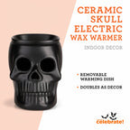 Ceramic Skull Electric Wax Warmer, Black, Halloween by Way To Celebrate