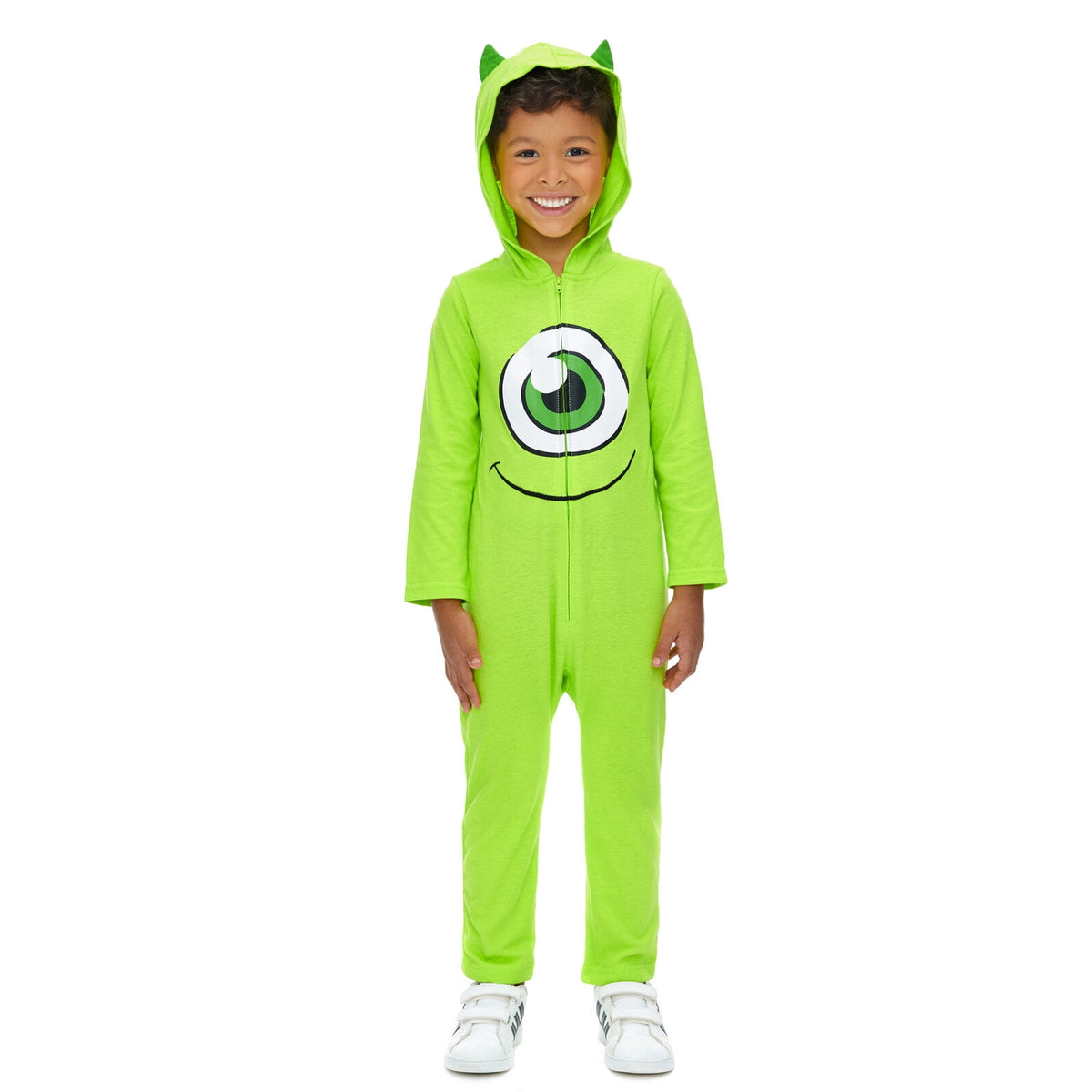 Disney Monsters Inc. Toddler Boy or Girl Cosplay Hooded One Piece Mike Lime Green