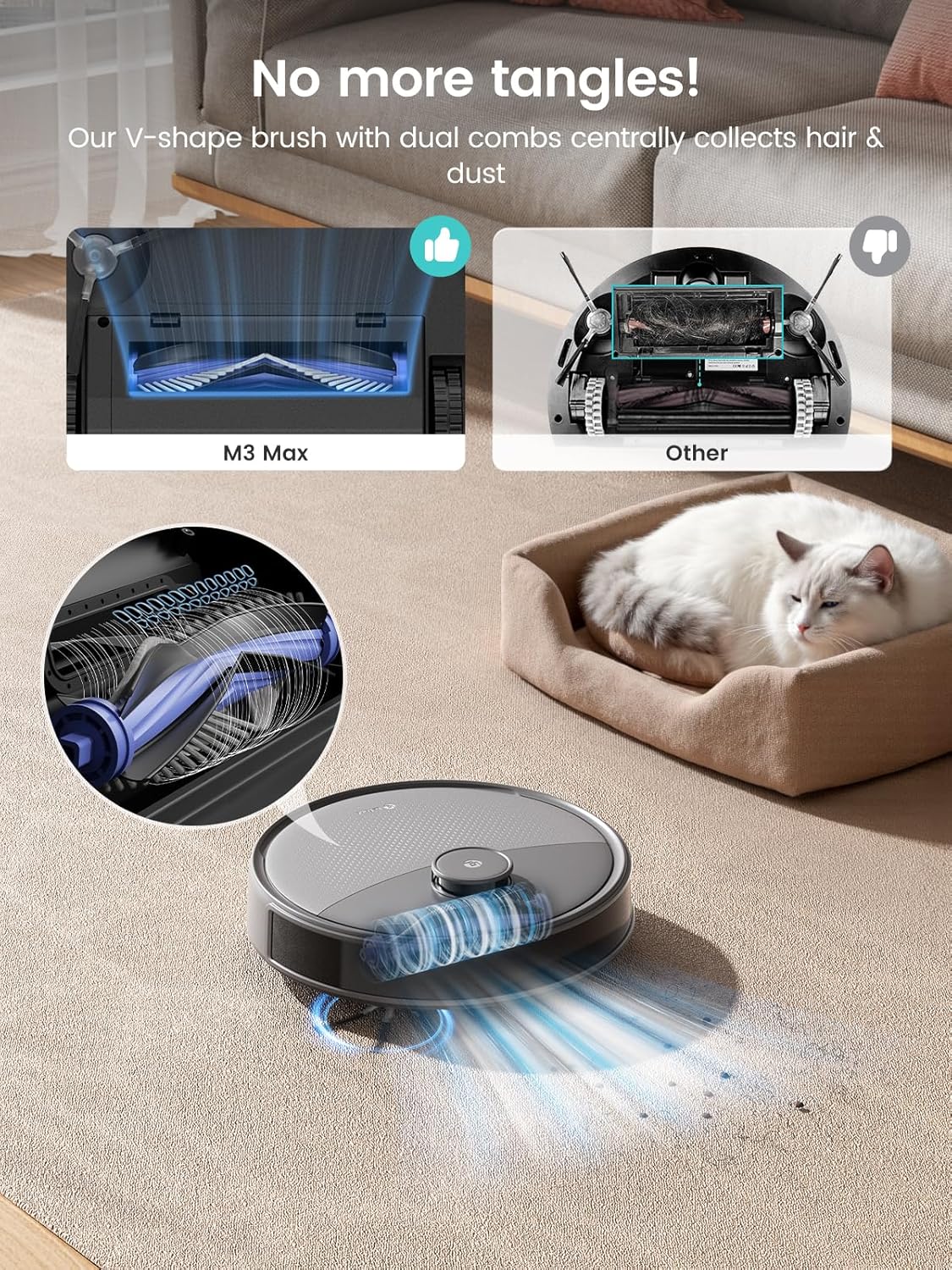 Lefant LiDAR Robot Vacuum And Mop, 20,000Pa Suction, 90-Day Self-Emptying - M3 Max