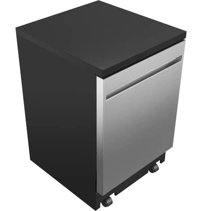 GE Portable Dishwasher, 24-Inch, Stainless Steel, Sanitize Cycle